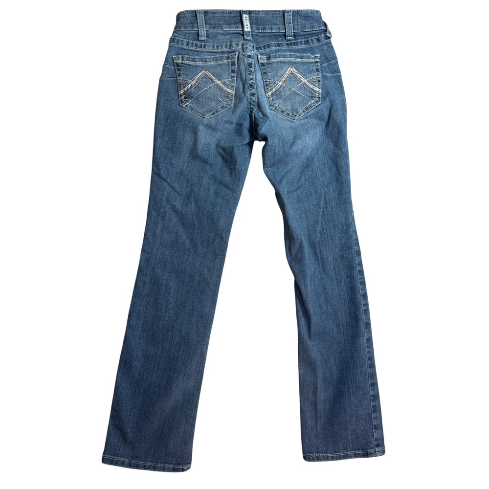 Ariat REAL Denim Womens 26S Blue Mid Rise Bootcut Jeans AW 4044 E Paisley Lining - Picture 11 of 12